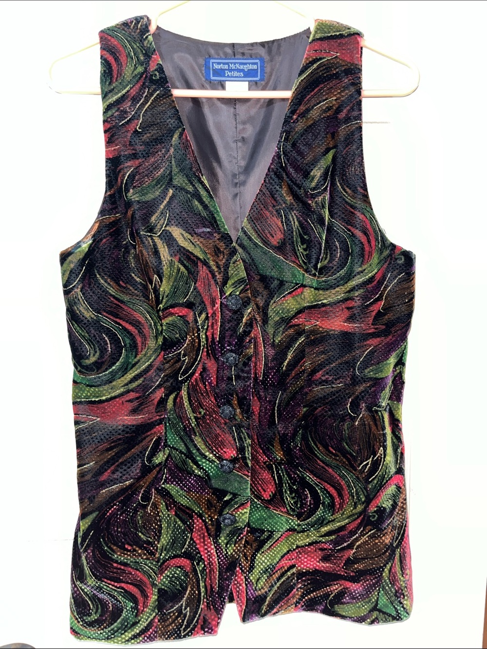 Norton McNaughton Multicolor Swirl Button-Front Vest